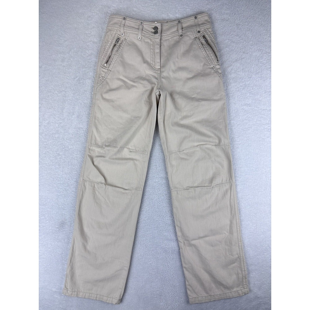 TOPSHOP‎ Women' Beige Pants Front Zip Pockets Size 2